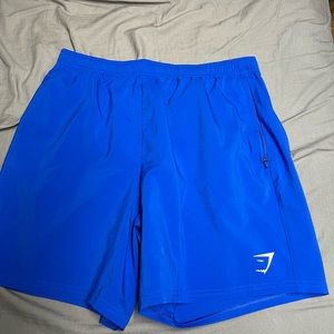 Blue gymshark sport shorts